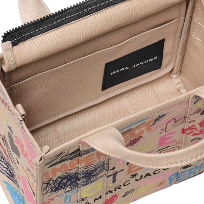 THE PUNK SCRIBBLE CANVAS SMALL TOTE BAG